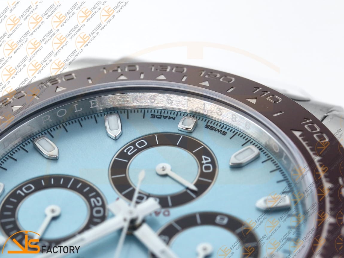 VS Factory Rolex Daytona 116506 Ice Blue Dial Brown Ceramic 904L Steel DD4130 Movement - 图片 7