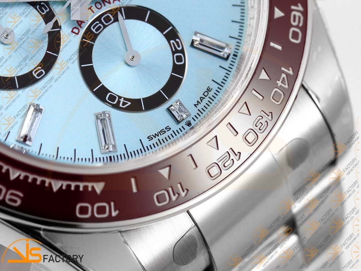 VS Factory Rolex Daytona 126506 Ice Blue Crystal Dial 904L Steel Oyster Bracelet Weighted VS4131 Movement - 图片 7