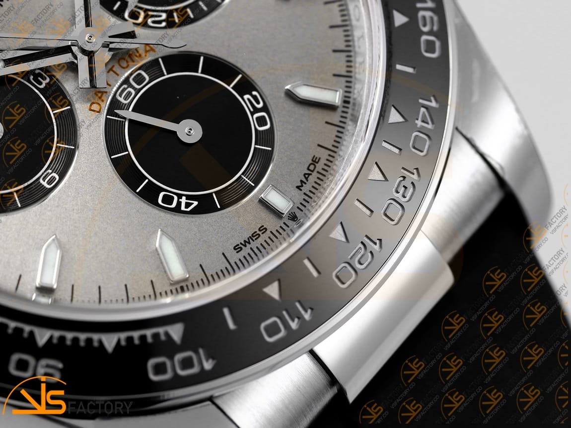 VS Factory Rolex Daytona 126519 Gray Black Dial White Gold Oysterflex Strap Weighted VS4131 Movement - 图片 7