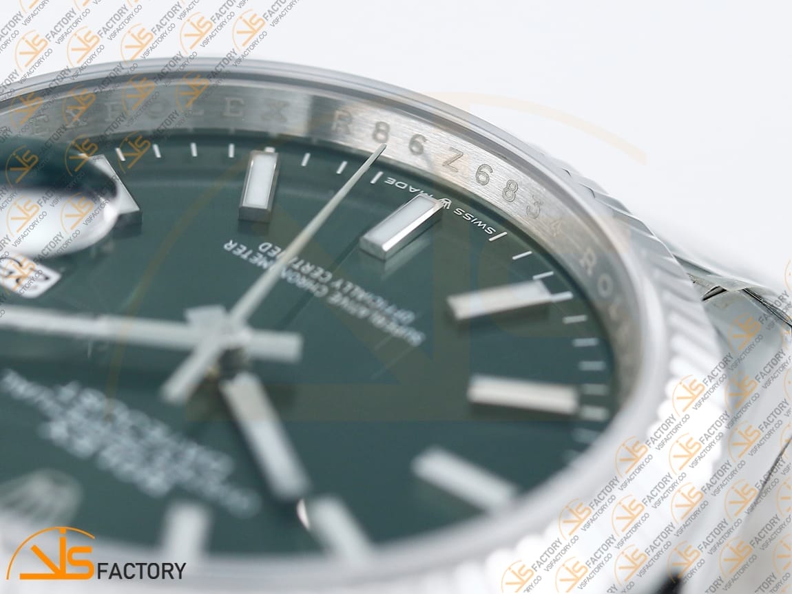 VSFactory (VSF) Rolex DateJust 36 116234 Green Sundust Dial 904L Steel Jubilee Bracelet VS3235 Movement - 图片 7
