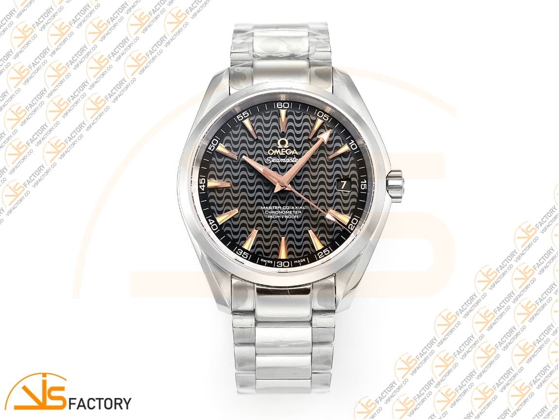 VSFactory (VSF) Omega Aqua Terra 150M Black Wave Textured Dial YG Hand Steel A8500 Movement - 图片 3