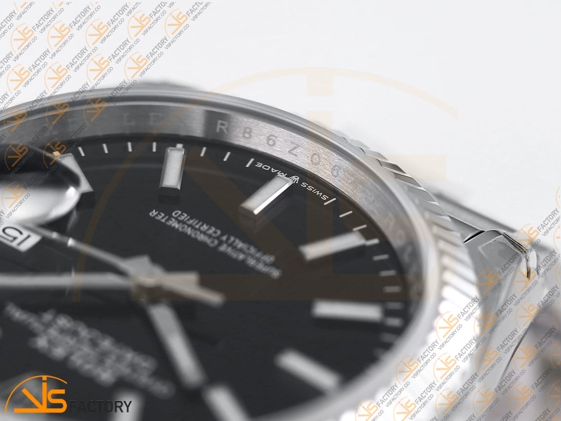 VSFactory (VSF) Rolex DateJust 36 116234 Black Stick Dial 904L Steel Jubilee Bracelet VS3235 Movement - 图片 9