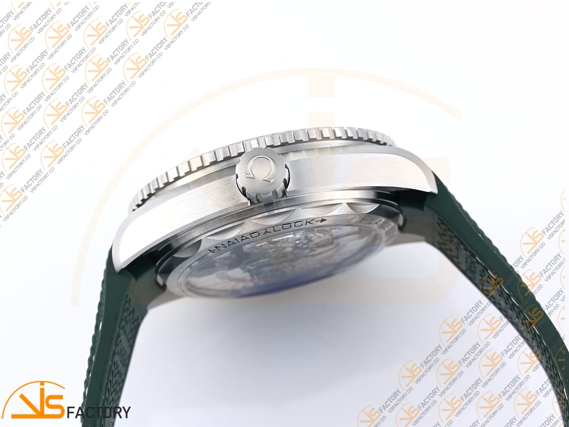 VSFactory (VSF) Omega Planet Ocean 43.5mm White Dial SS Case Green Bezel Green Rubber Strap A8900 Movement - 图片 9