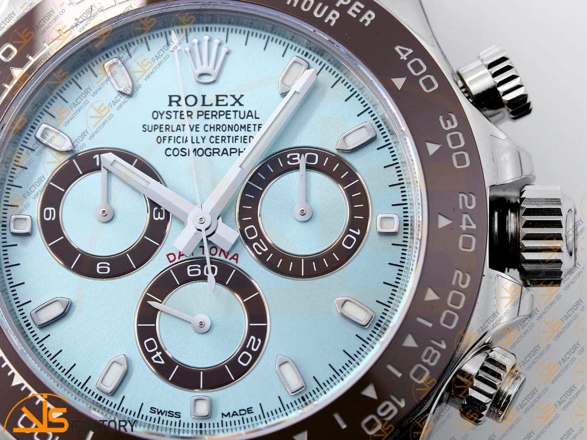 VS Factory Rolex Daytona 116506 Ice Blue Dial Brown Ceramic 904L Steel DD4130 Movement - 图片 8