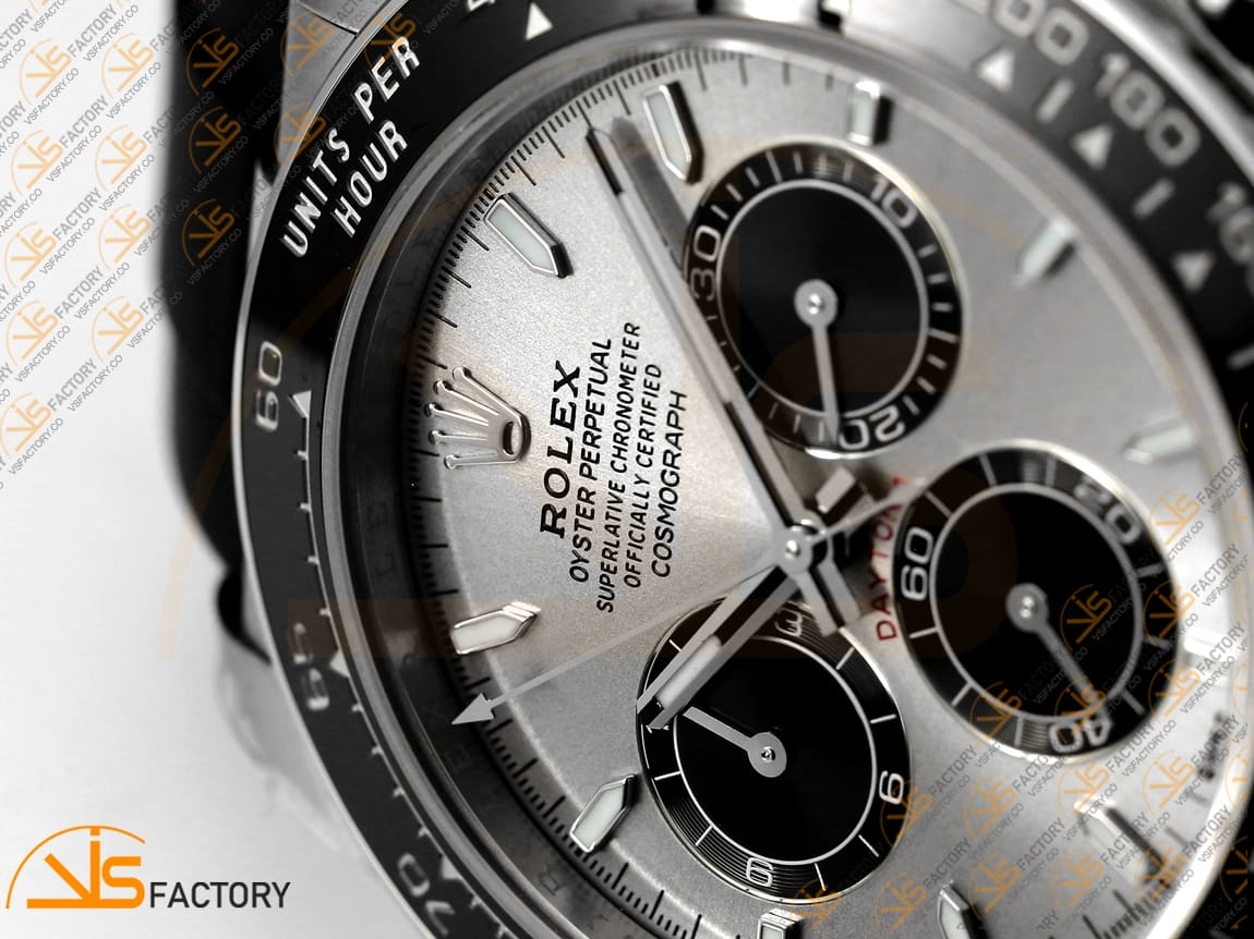 VS Factory Rolex Daytona 126519 Gray Black Dial White Gold Oysterflex Strap Weighted VS4131 Movement - 图片 8