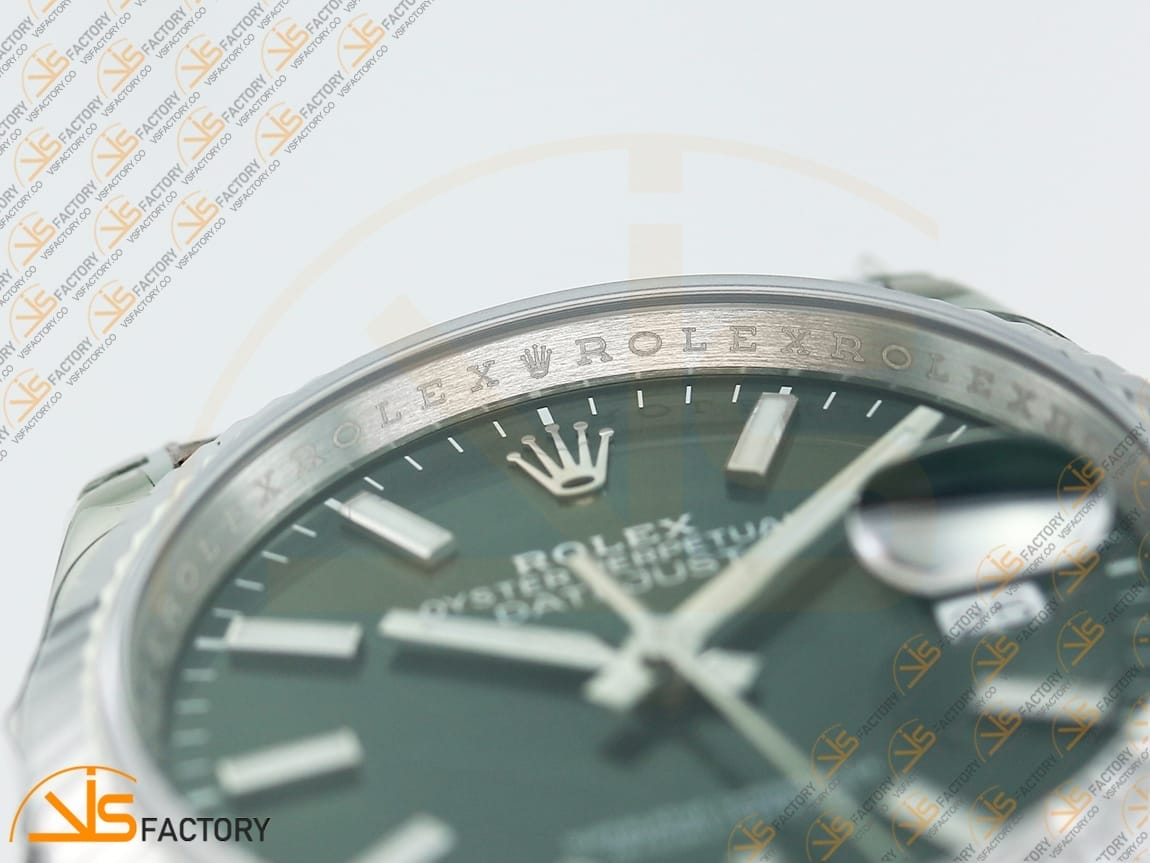 VSFactory (VSF) Rolex DateJust 36 116234 Green Sundust Dial 904L Steel Jubilee Bracelet VS3235 Movement - 图片 8
