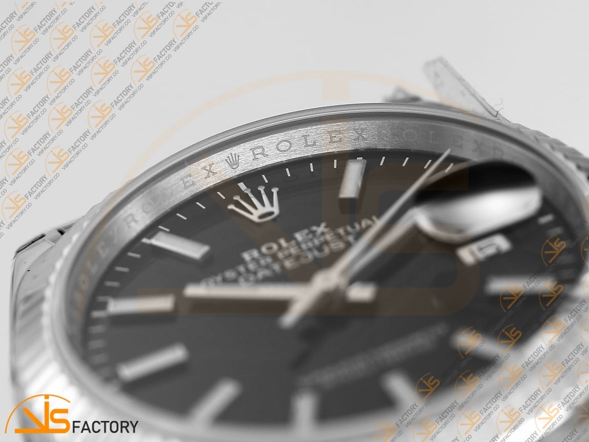 VSFactory (VSF) Rolex DateJust 36 116234 Black Stick Dial 904L Steel Jubilee Bracelet VS3235 Movement - 图片 8