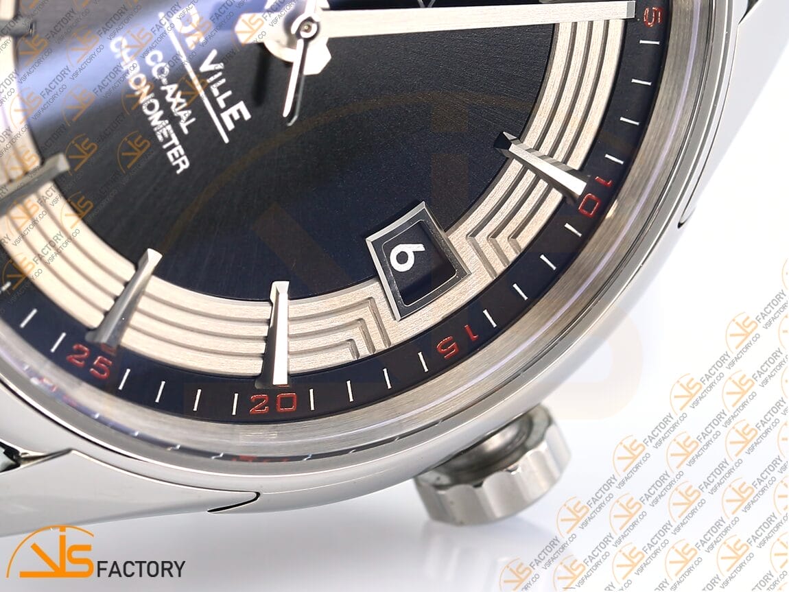 VSFactory (VSF) Omega De Ville Hour Vision 41mm Black Silver Dial Steel A8500 Movement - 图片 7