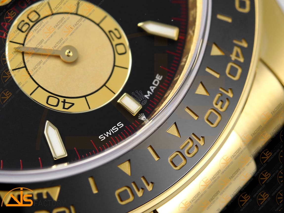 VS Factory Rolex Daytona 126518 Black Dial Yellow Gold Oysterflex Strap Weighted VS4131 Movement - 图片 9