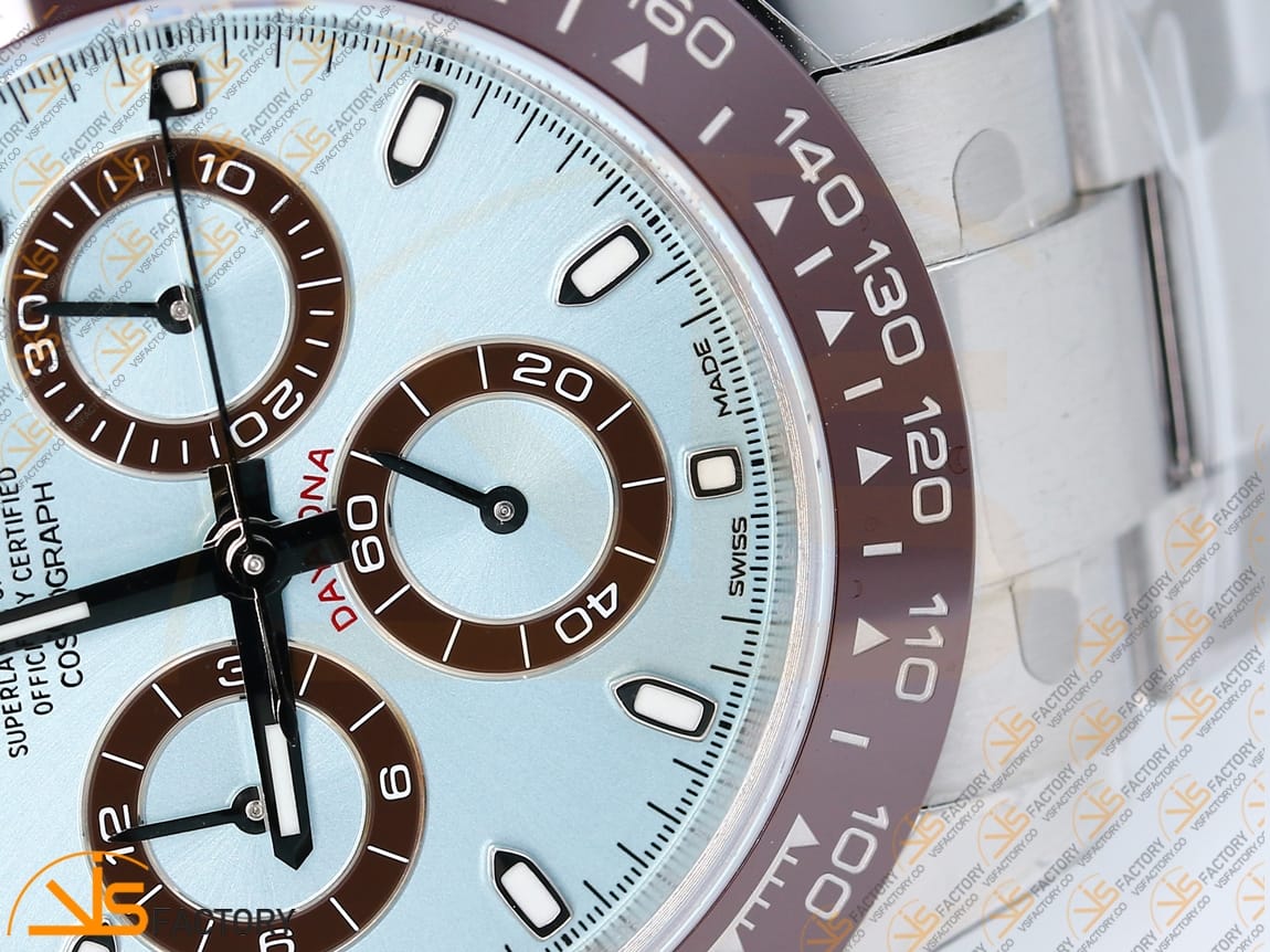 VS Factory Rolex Daytona 116506 Ice Blue Dial Brown Ceramic 904L Steel DD4130 Movement - 图片 10