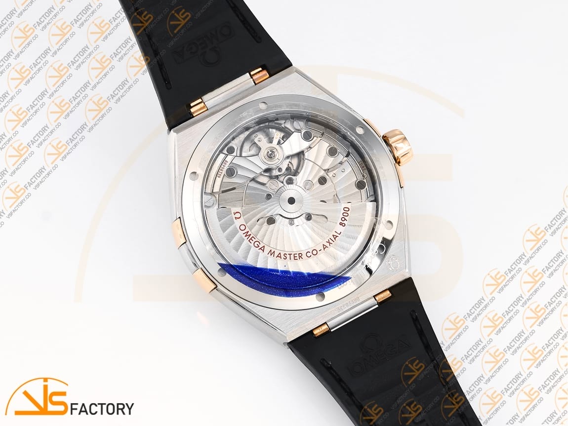 VSFactory (VSF) Omega Constellation Black Ceramic White Dial SSRG Black Rubber A8900 Movement - 图片 12