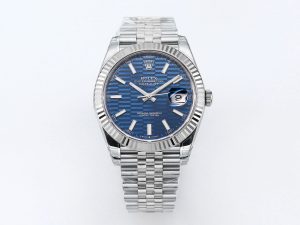 VS Factory Rolex DateJust 41 126334 Blue Textured Dial 904L Steel VS3235 Movement