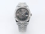 VS Factory Rolex DateJust 41 126330 Gray Dial Green Roman 904L Steel VS3235 Movement