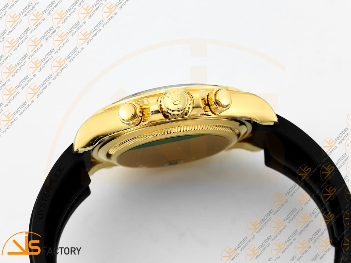 VS Factory Rolex Daytona 126518 Black Dial Yellow Gold Oysterflex Strap Weighted VS4131 Movement - 图片 10