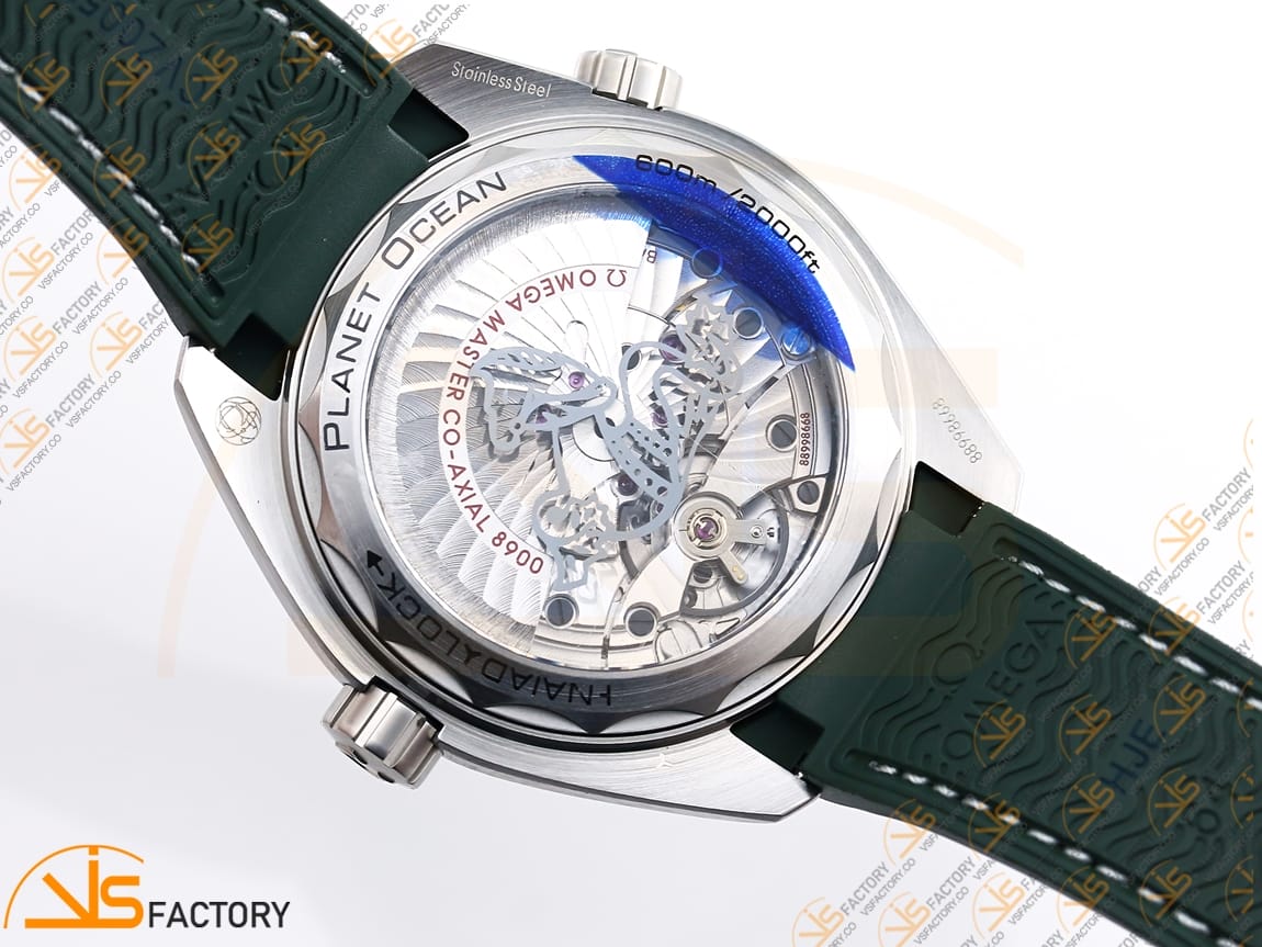 VSFactory (VSF) Omega Planet Ocean 43.5mm White Dial SS Case Green Bezel Green Rubber Strap A8900 Movement - 图片 13