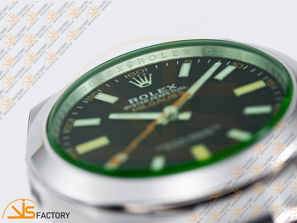 VSFactory (VSF) Rolex Milgauss 116400GV Black Dial 904L Steel SS Bracelet VS3131 Movement - 图片 9