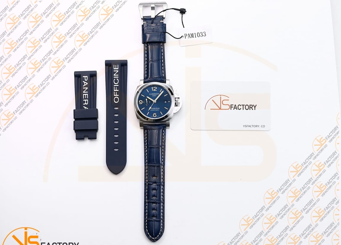 VS Factory Panerai PAM1033 Luminor GMT 44mm Steel Case P9011 Movement - 图片 2