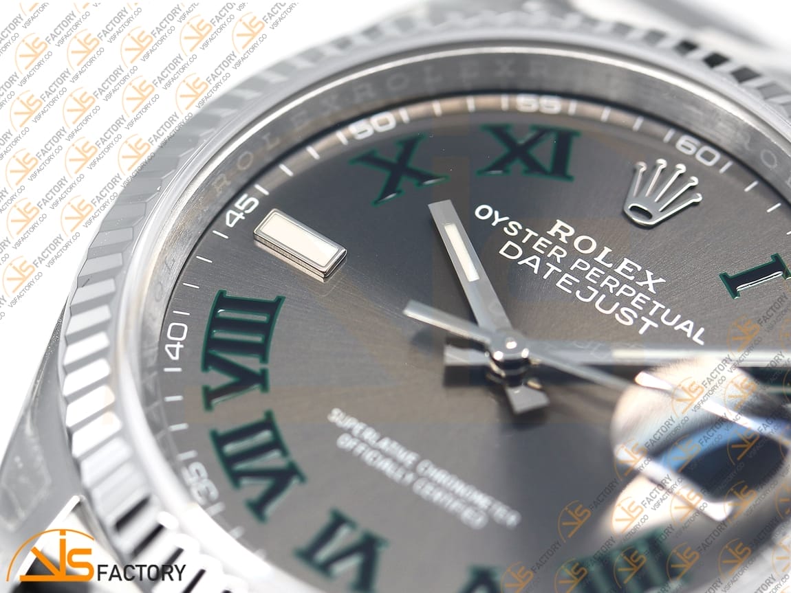 VSFactory (VSF) Rolex Datejust 36 116234 Gray Green Roman Dial – 904L Steel / VS3235 Movement - 图片 6