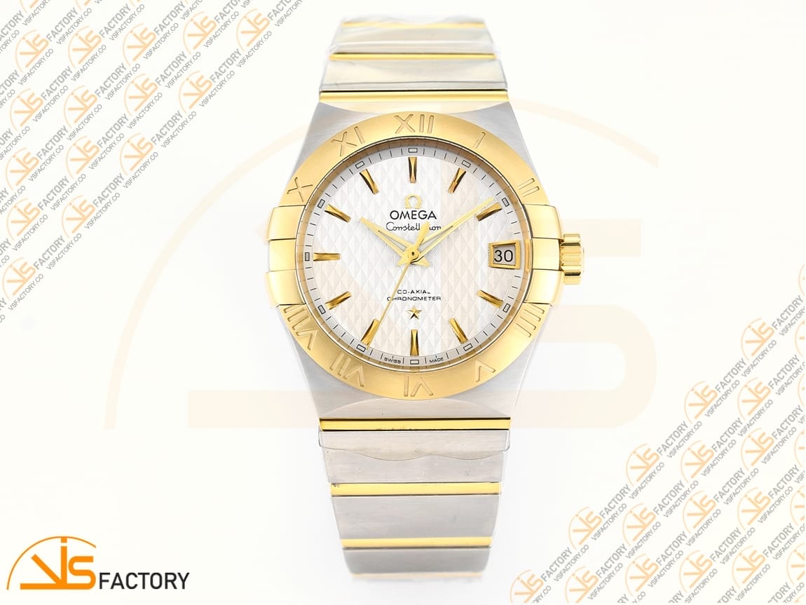 VSFactory (VSF) Omega Constellation 38mm White Dial SS YG Asia 8500 Movement - 图片 3