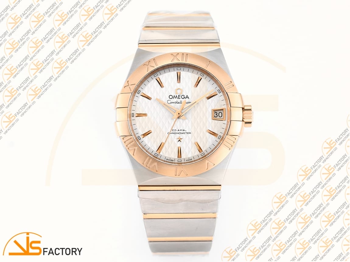 VSFactory (VSF) Omega Constellation 38mm White Dial SS/RG Asia 8500 Movement - 图片 3