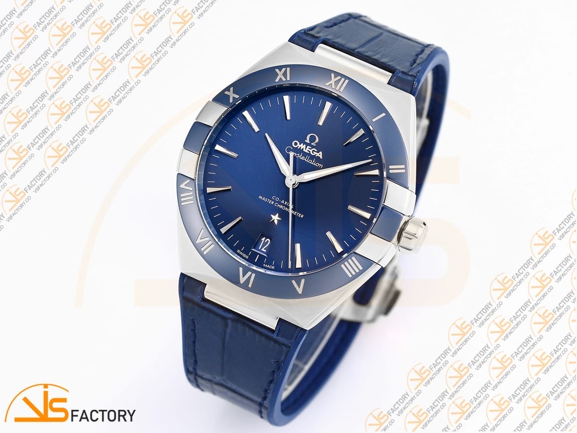 VSFactory (VSF) Omega Constellation Blue Ceramic Blue Dial YG Blue Rubber A8900 Movement - 图片 4