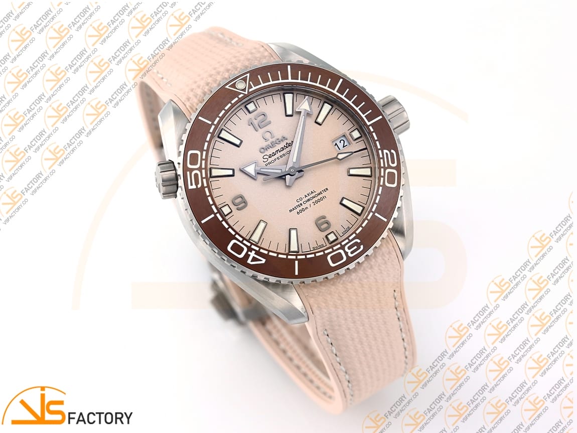 VSFactory (VSF) Omega Planet Ocean 43.5mm Sand Dial SS Case Brown Bezel Sand Rubber Strap A8900 Movement - 图片 4