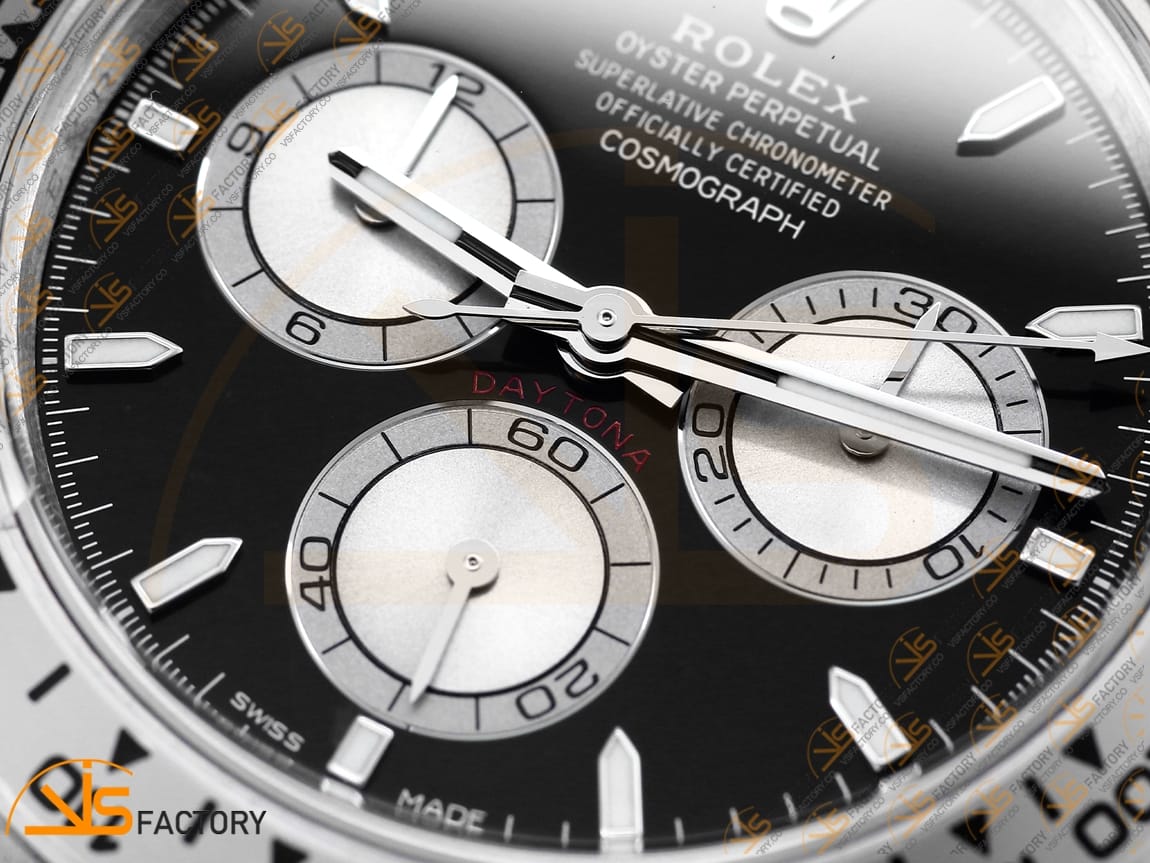 VS Factory Rolex Daytona 126509 Ice Black Dial Platinum Weighted VS4131 Movement - 图片 6