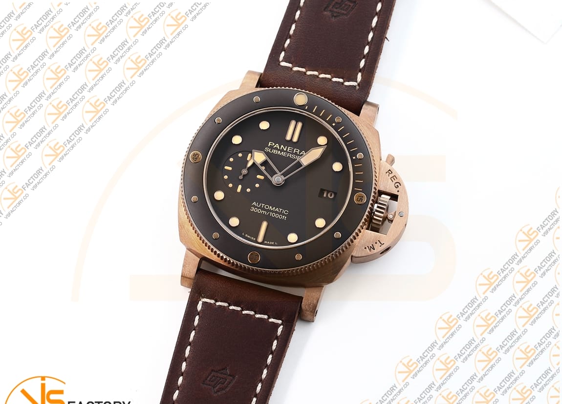 VS Factory Panerai Submersible Bronzo PAM968 Brown Dial Bronze Brown Ceramic P.9010 Movement - 图片 5