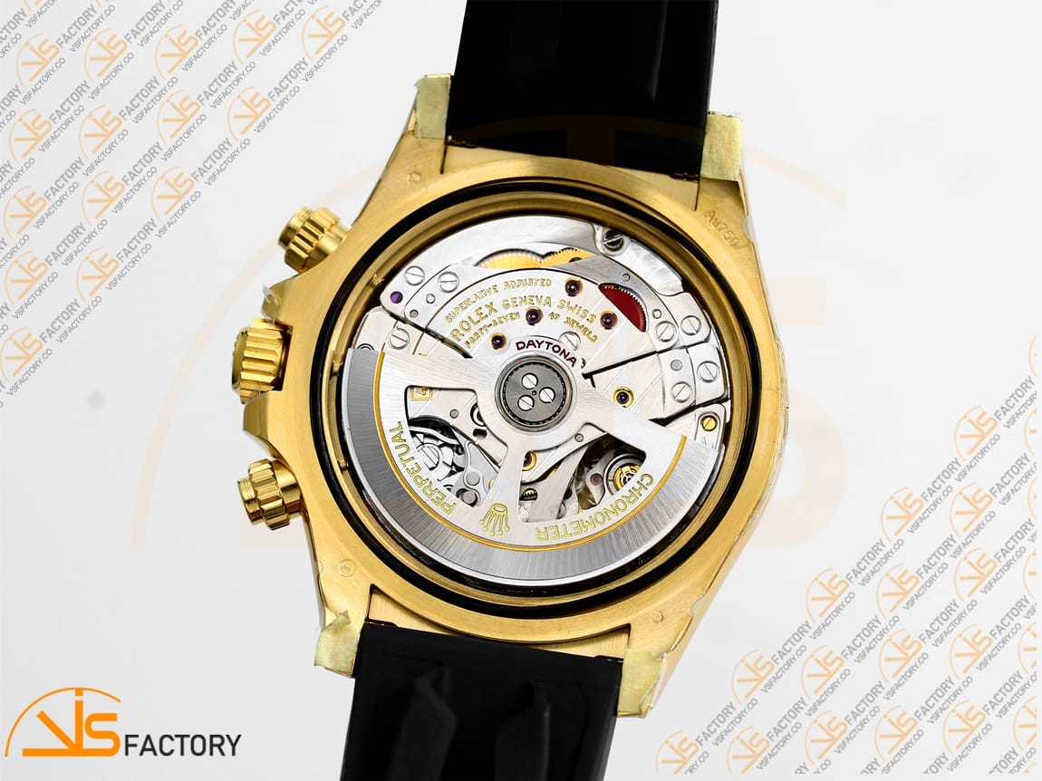 VS Factory Rolex Daytona 126518 Black Dial Yellow Gold Oysterflex Strap Weighted VS4131 Movement - 图片 14