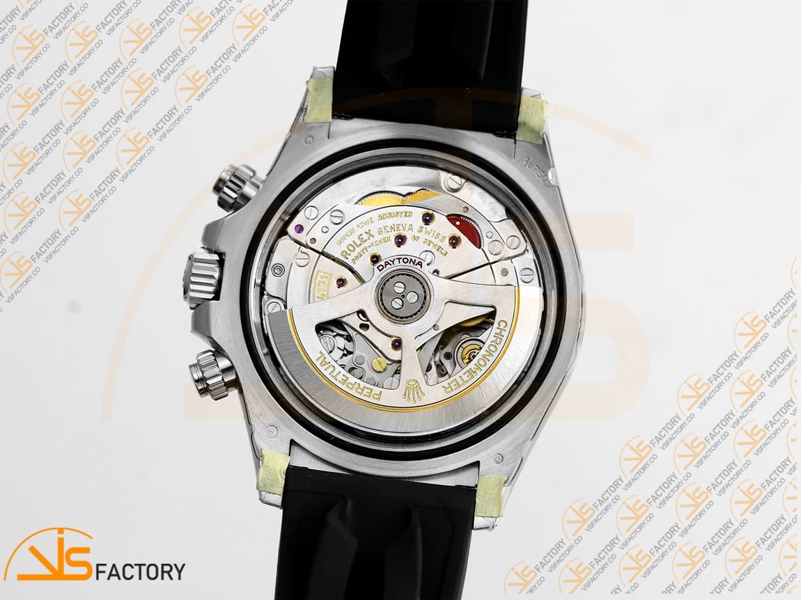 VS Factory Rolex Daytona 126519 Black Silver Diamonds Dial White Gold Oysterflex Strap Weighted VS4131 Movement - 图片 15