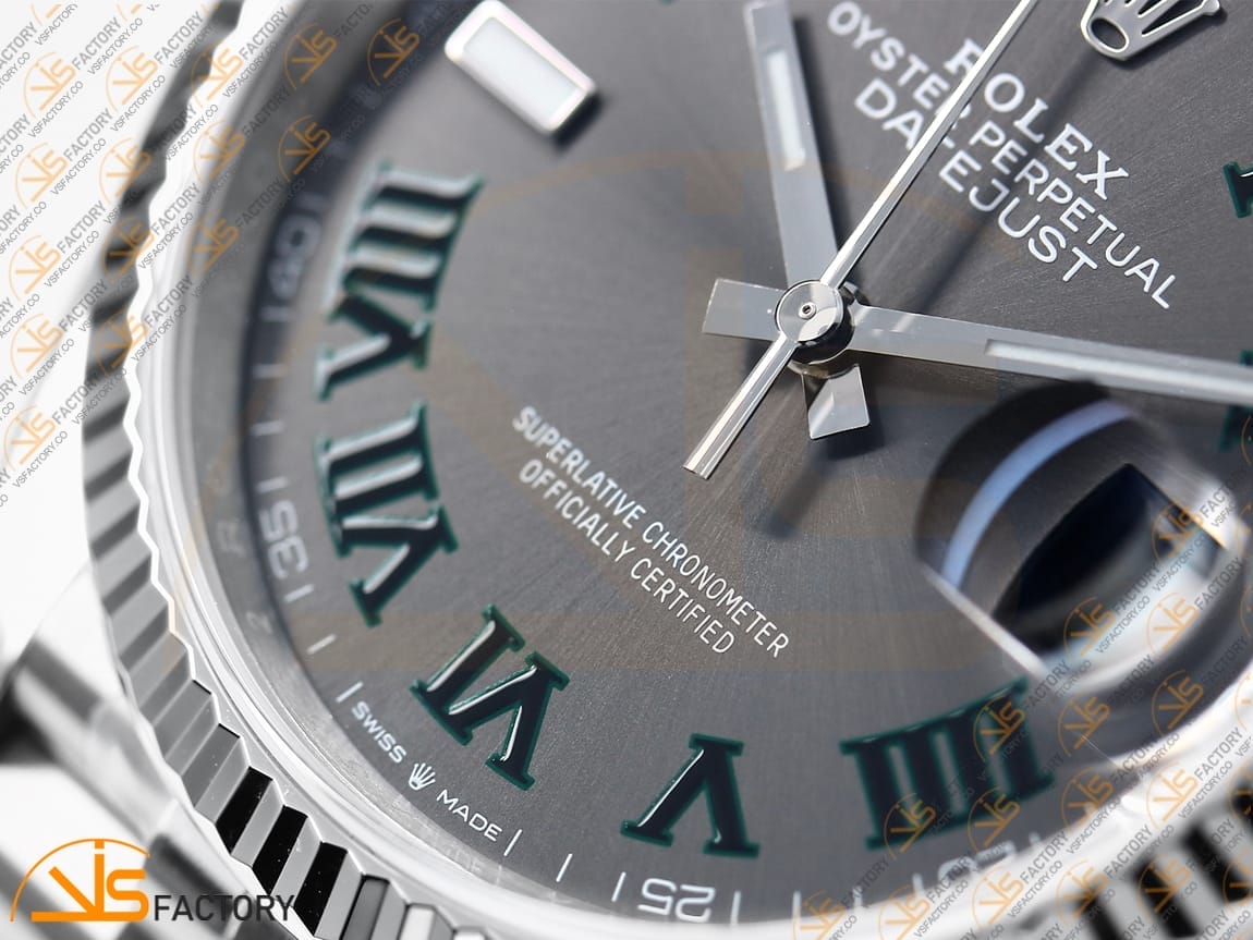 VSFactory (VSF) Rolex Datejust 36 116234 Gray Green Roman Dial – 904L Steel / VS3235 Movement - 图片 11