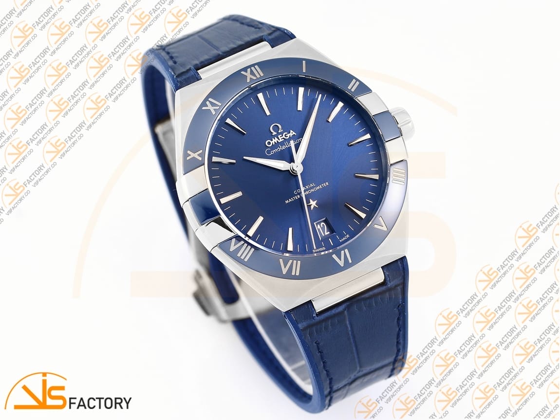 VSFactory (VSF) Omega Constellation Blue Ceramic Blue Dial YG Blue Rubber A8900 Movement - 图片 5