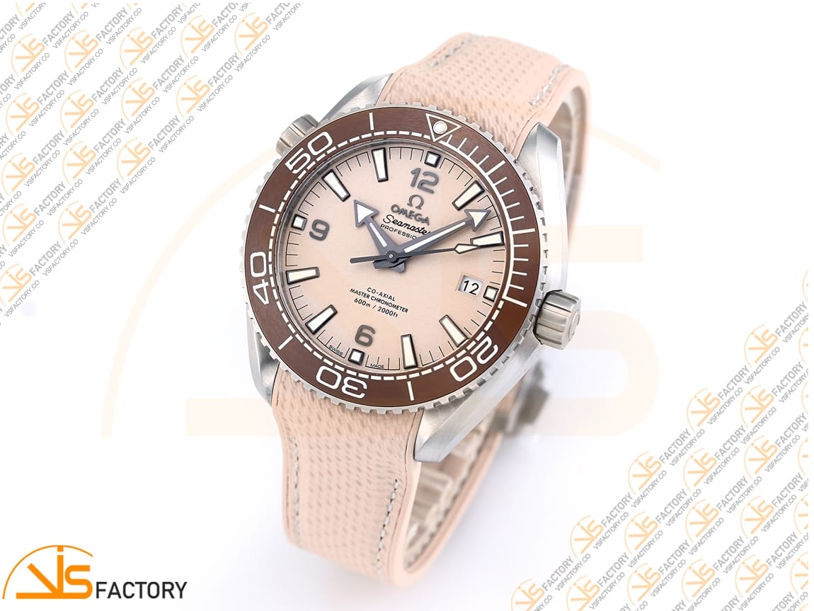 VSFactory (VSF) Omega Planet Ocean 43.5mm Sand Dial SS Case Brown Bezel Sand Rubber Strap A8900 Movement - 图片 5