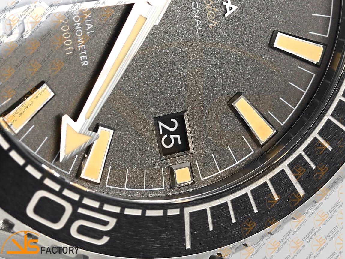 VSFactory (VSF) Omega Planet Ocean 43.5mm Gray Dial SS Case Gray Bezel Black Rubber Strap A8900 Movement - 图片 8