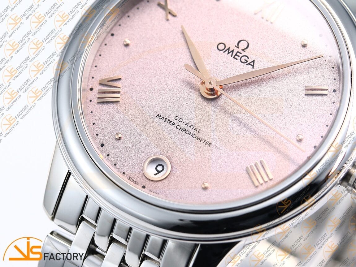 VSFactory (VSF) Omega De Ville Prestige 34mm Rose Grey Sandy Dial Steel A8800 Movement - 图片 6