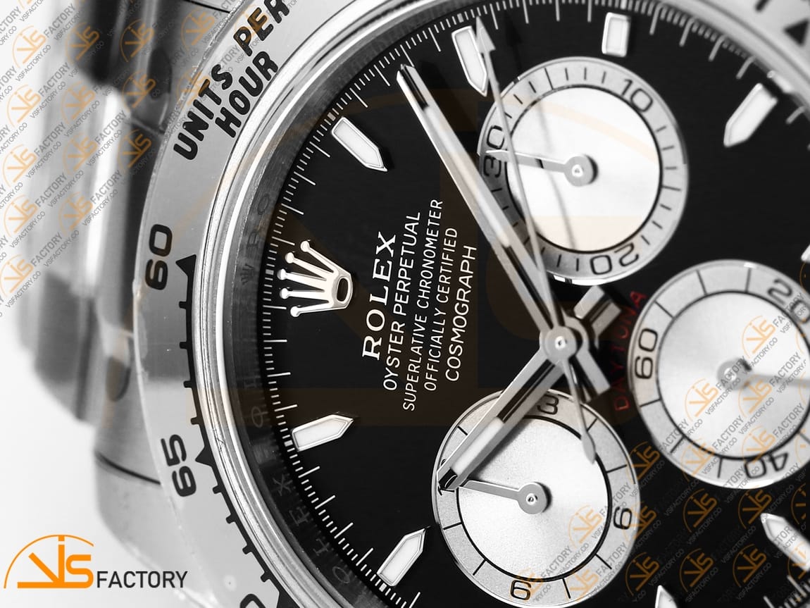 VS Factory Rolex Daytona 126509 Ice Black Dial Platinum Weighted VS4131 Movement - 图片 7