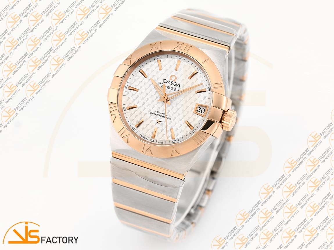 VSFactory (VSF) Omega Constellation 38mm White Dial SS/RG Asia 8500 Movement - 图片 4