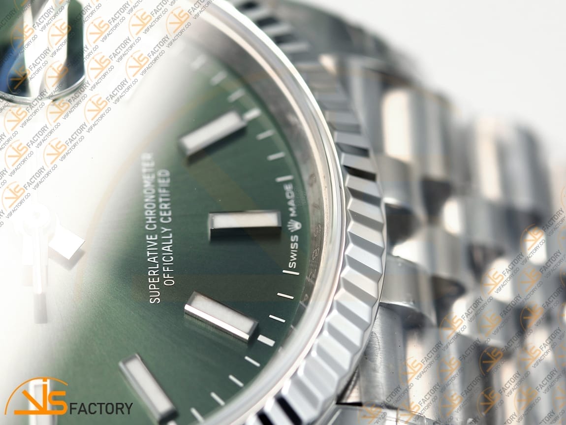 VSFactory (VSF) Rolex DateJust 36 116234 Green Sundust Dial 904L Steel Jubilee Bracelet VS3235 Movement - 图片 9