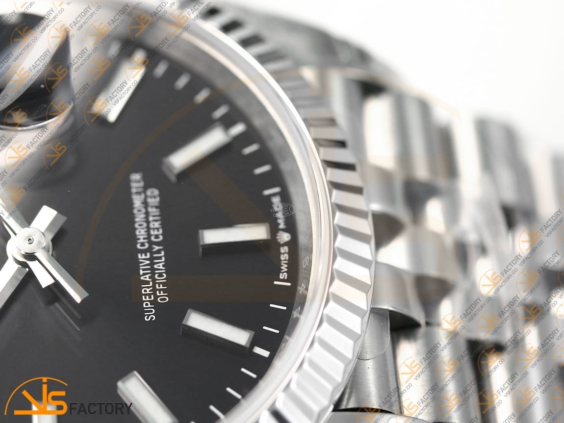 VSFactory (VSF) Rolex DateJust 36 116234 Black Stick Dial 904L Steel Jubilee Bracelet VS3235 Movement - 图片 7