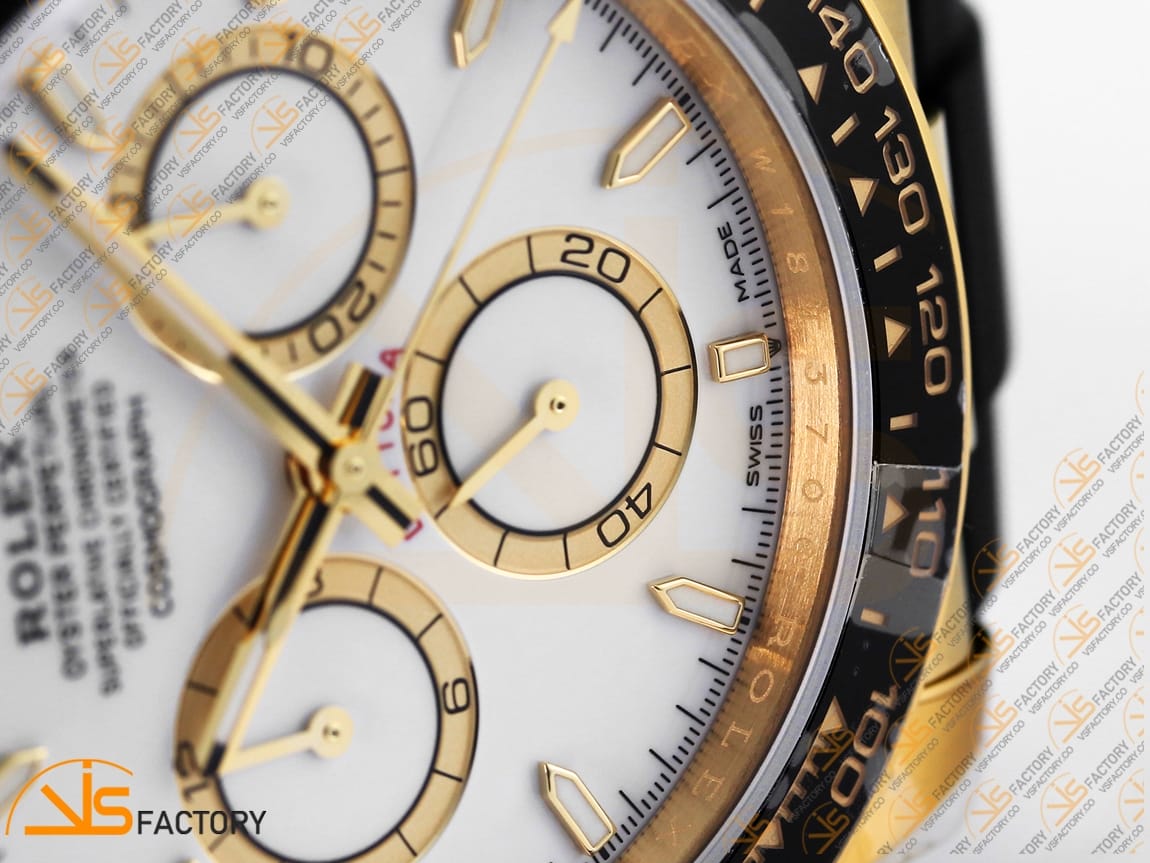 VS Factory Rolex Daytona 126518 White Dial YG Oysterflex Strap VS4131 Movement(Weighted) - 图片 8