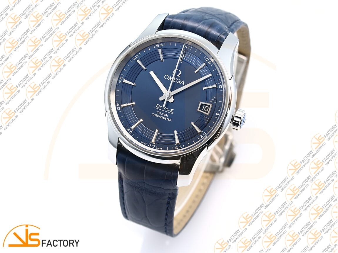 VSFactory (VSF) Omega De Ville Hour Vision 41mm Blue Dial Steel A8900 Movement - 图片 5