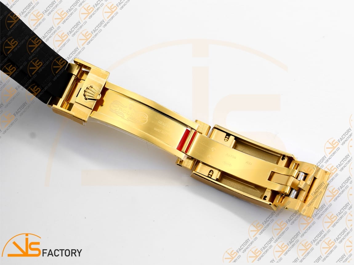 VS Factory Rolex Daytona 126518 Black Dial Yellow Gold Oysterflex Strap Weighted VS4131 Movement - 图片 12