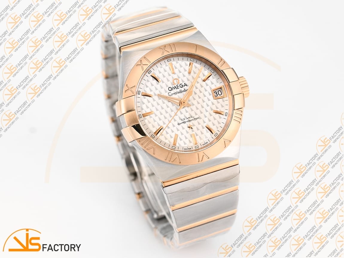 VSFactory (VSF) Omega Constellation 38mm White Dial SS/RG Asia 8500 Movement - 图片 5