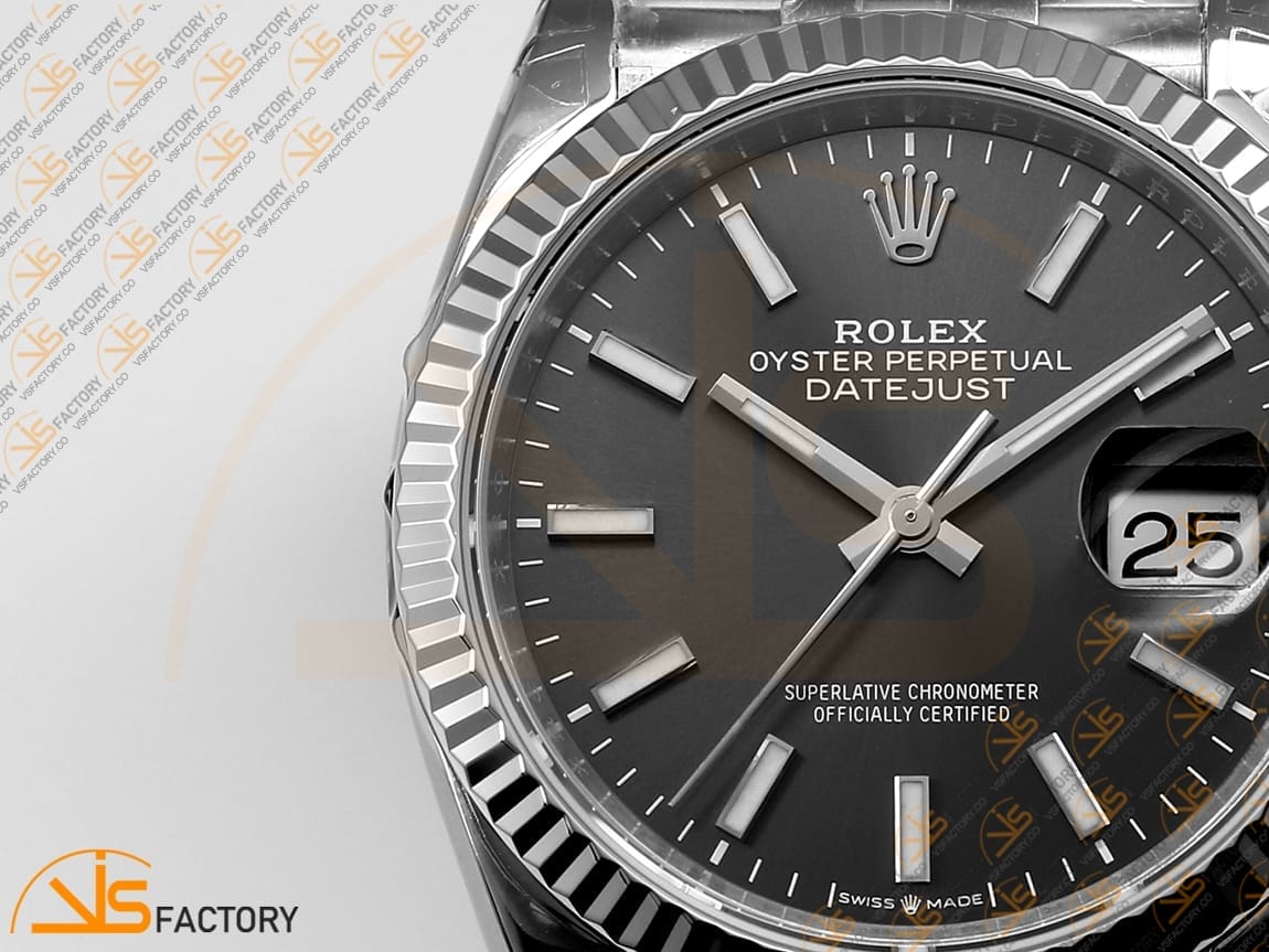 VSFactory (VSF) Rolex DateJust 36 116234 Black Stick Dial 904L Steel Jubilee Bracelet VS3235 Movement - 图片 6