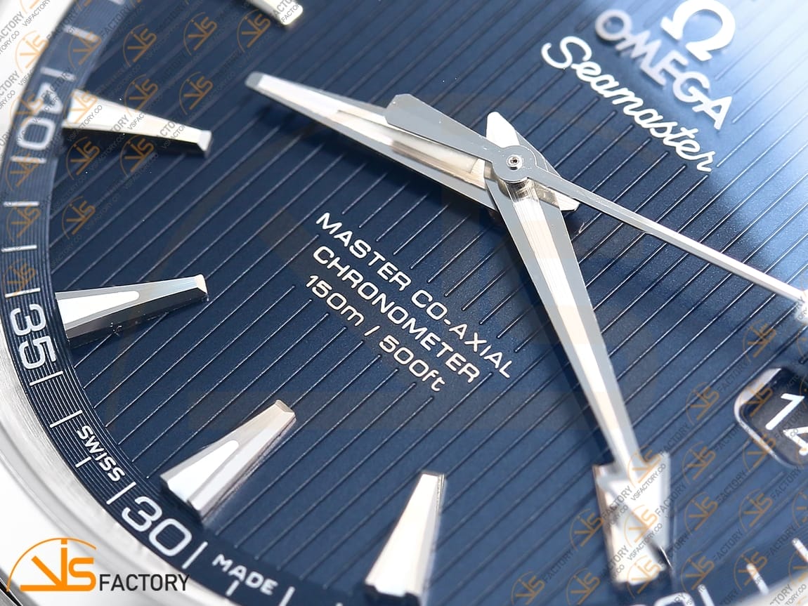 VSFactory (VSF) Omega Aqua Terra 150M Blue Textured Dial Steel A8500 Movement - 图片 6