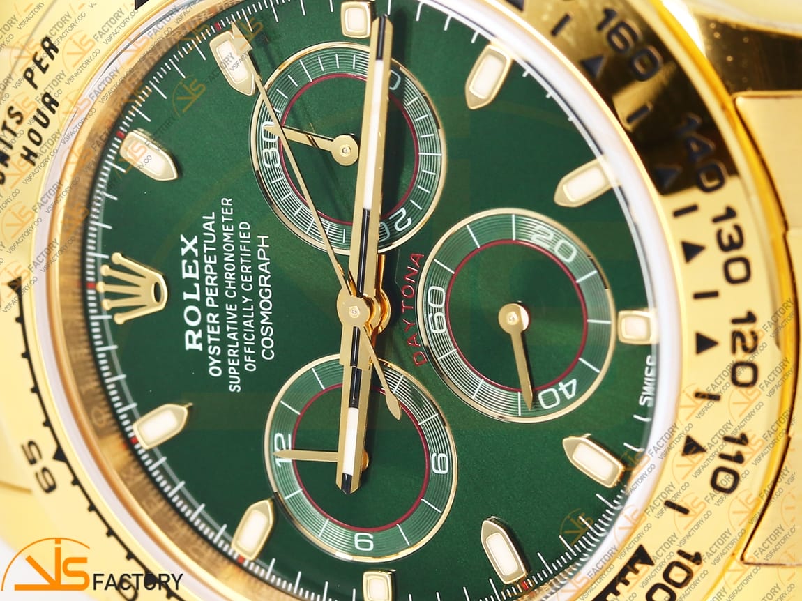 VS Factory Rolex Daytona 116508 Green Dial YG DD4130 Movement - 图片 9