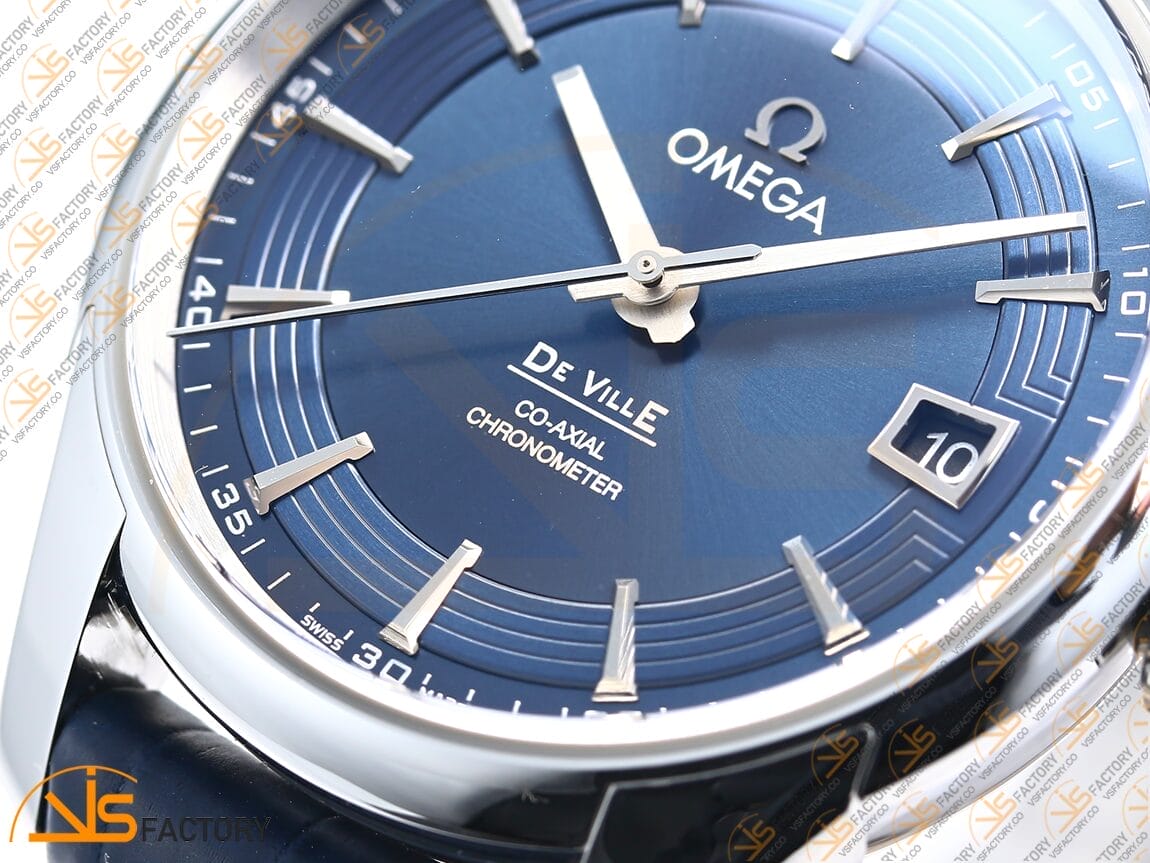 VSFactory (VSF) Omega De Ville Hour Vision 41mm Blue Dial Steel A8900 Movement - 图片 7