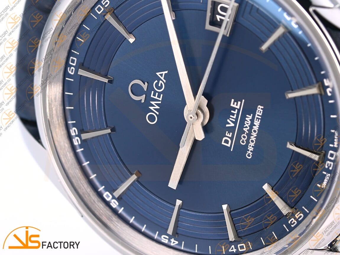 VSFactory (VSF) Omega De Ville Hour Vision 41mm Blue Dial Steel A8900 Movement - 图片 8