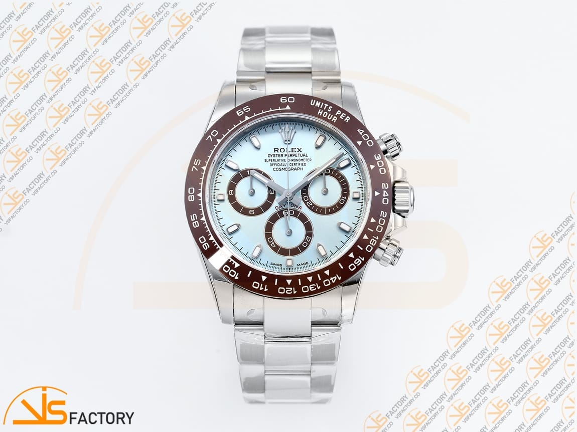 VS Factory Rolex Daytona 116506 Ice Blue Dial Brown Ceramic 904L Steel DD4130 Movement - 图片 3