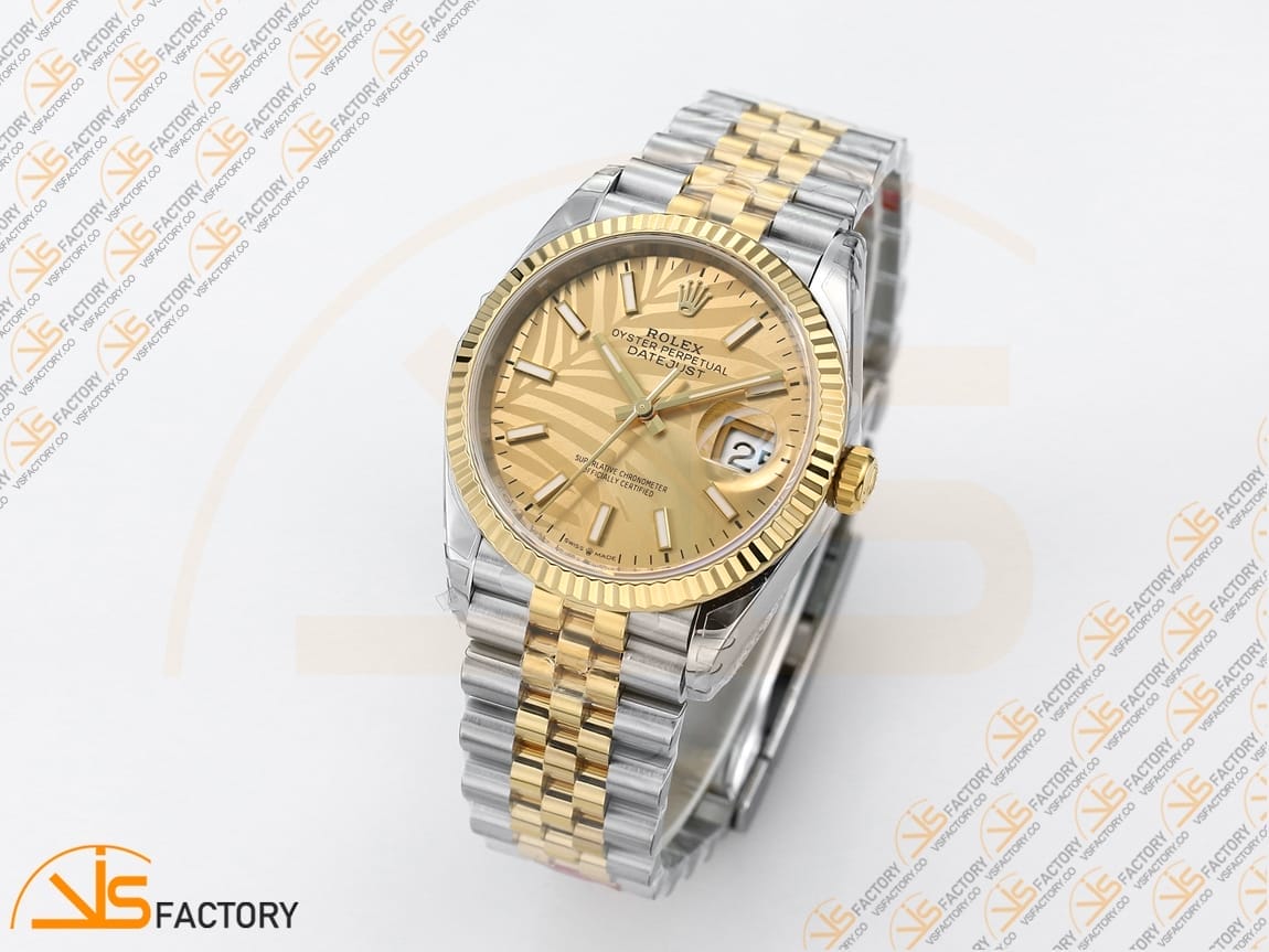 VSFactory (VSF) Rolex Datejust 36 126233 Leaf Dial 904L Steel Yellow Gold VS3235 Movement - 图片 4